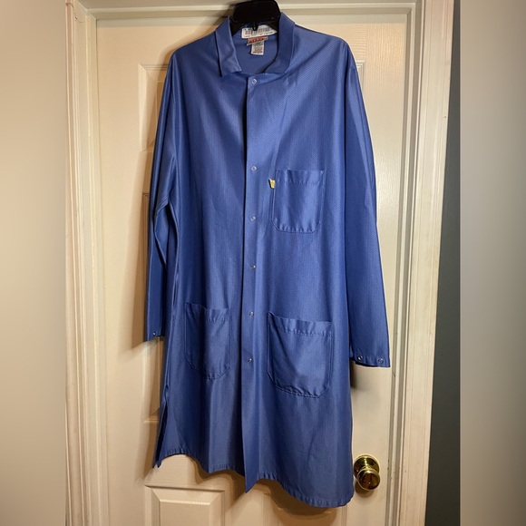 Red Kap Men's work coat Tech Blue Lab Coat - Picture 1 of 4